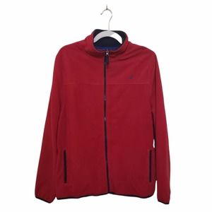 Nautica Boys Nautex Red Fleece Full Zip Jacket-NWT